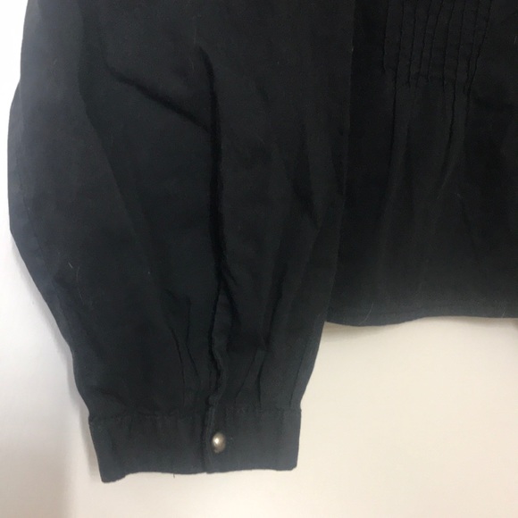 Black blouse with silver buttons - Picture 4 of 6